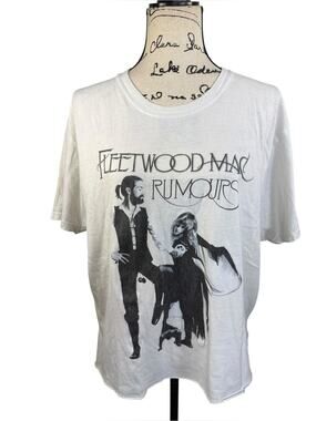 Fleetwood Mac 'Rumours' Graphic Tee - White/Black size 2XL